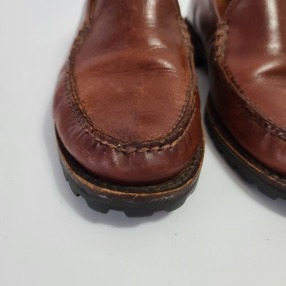 Cole Haan Brown Leather Moc Toe Slip On Loafer Shoes Women's Size 7 B - Picture 4 of 16